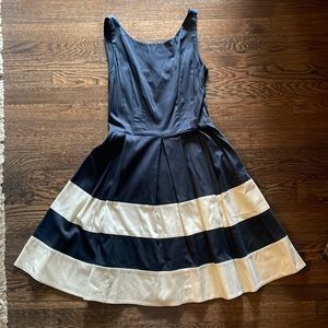 Kate Spade Pleated Dress - Black & Tan